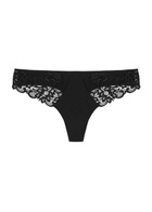 Simone PÉRÈLE Saga Guipure Lace Thong Black