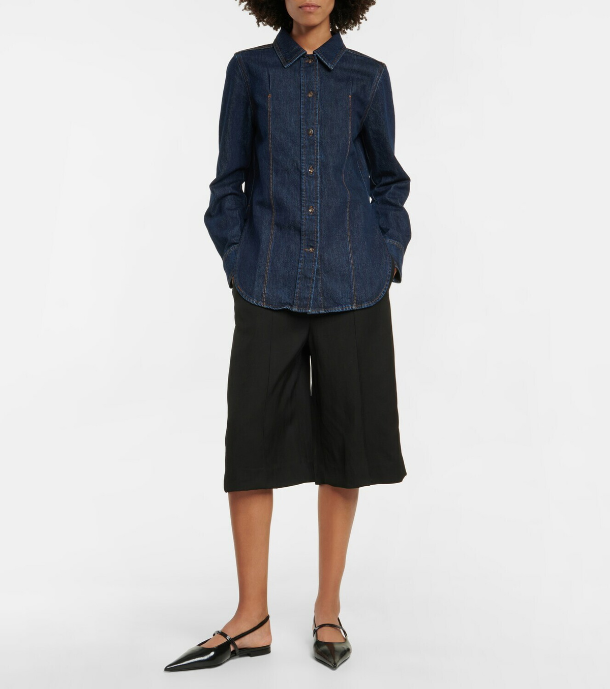 Toteme - The Sharp leather slingback flats