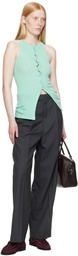 AURALEE Green Organic Soft Rib Tank Top