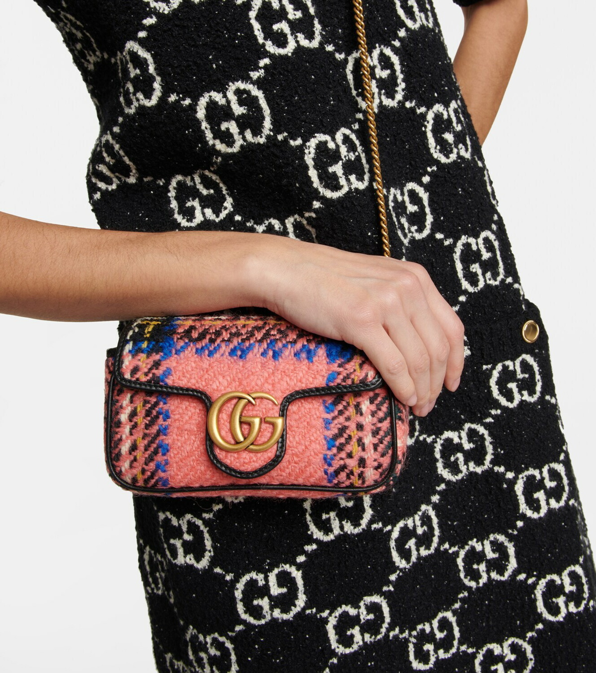 【SALE】【GUCCI 】 GG Marmont Tweed Bag トゥイードバッグ GG Marmont medium shoulder bag in white GG tweed | GUCCI® US