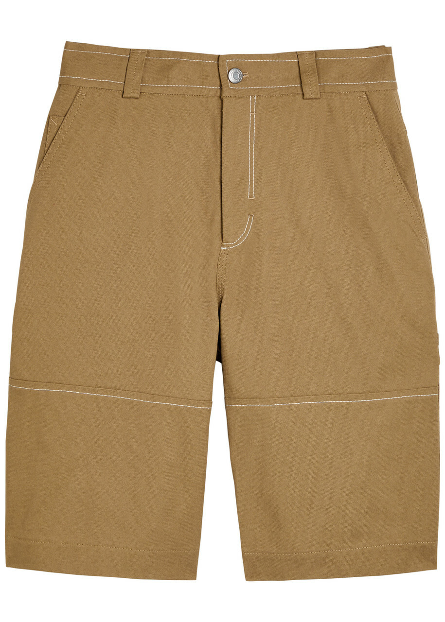 Ami Paris Denim Shorts Beige