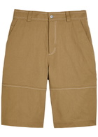 Ami Paris Denim Shorts Beige