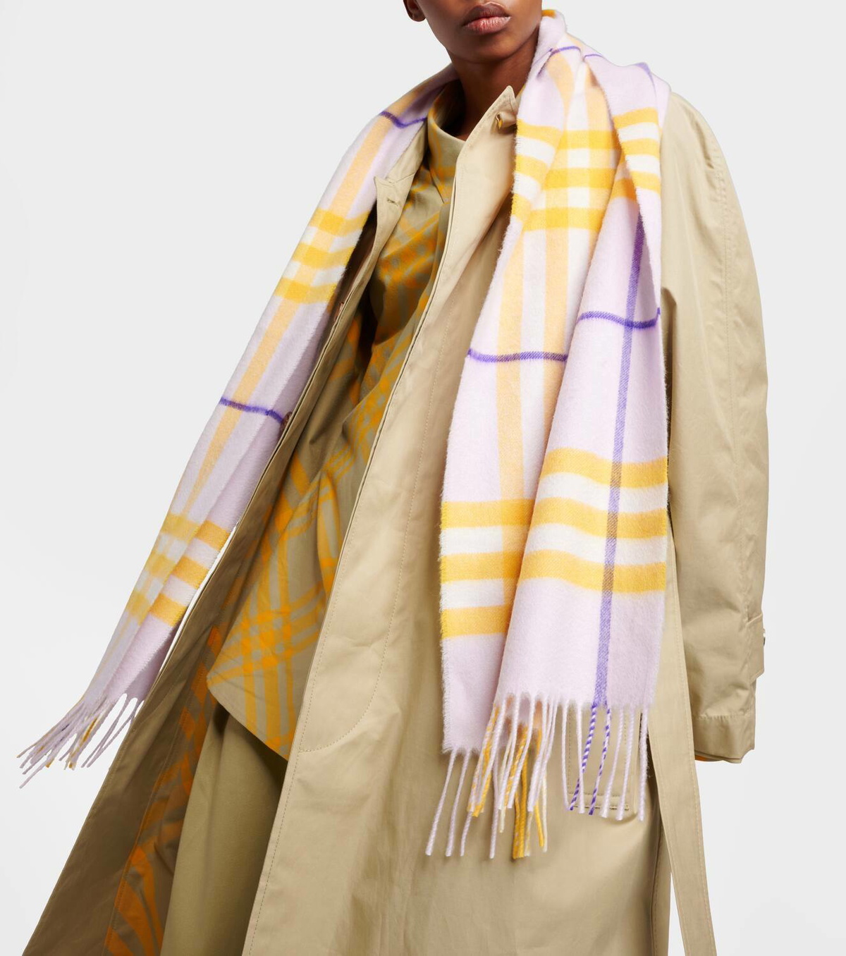 マフラー・ストール Burberry Ekd Check Scarf - Burberry - Wool Burberry Checked wool scarf Burberry