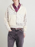 KAPITAL - Panelled Bandana-Print Cotton-Jersey and Quilted Shell Hoodie - Neutrals
