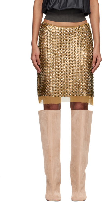 Photo: Edward Cuming Gold Hand Embroidered Sequin Midi Skirt