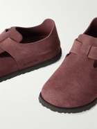 BIRKENSTOCK 1774 - London Suede Clogs - Burgundy