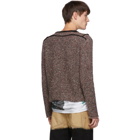 Eckhaus Latta Black and Brown Erosion Carpet Sweater