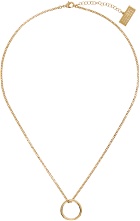 MM6 Maison Margiela Gold Minimal Logo Necklace