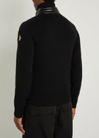 Moncler Grenoble Wool and Shell Jacket Black