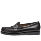 Bass Weejuns Men's Larson Exotic Mix Loafer in Black Leather/Hide