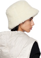 Max Mara Off-White Fleece Beach Hat