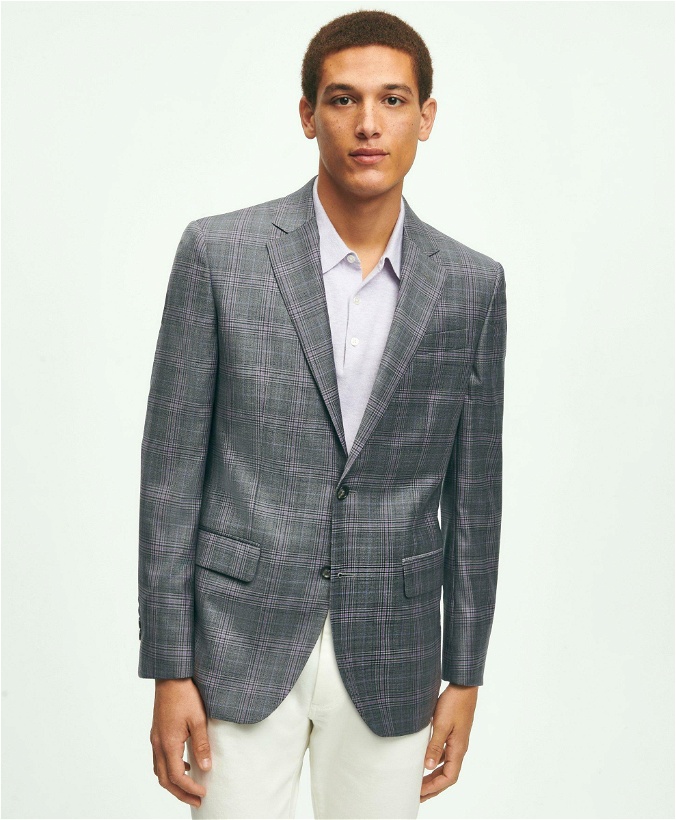 Photo: Brooks Brothers Men's Milano Slim-Fit Wool Check Sport Coat | Grey