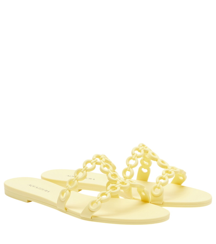 Photo: Aquazzura Infinity Chain Jelly slides