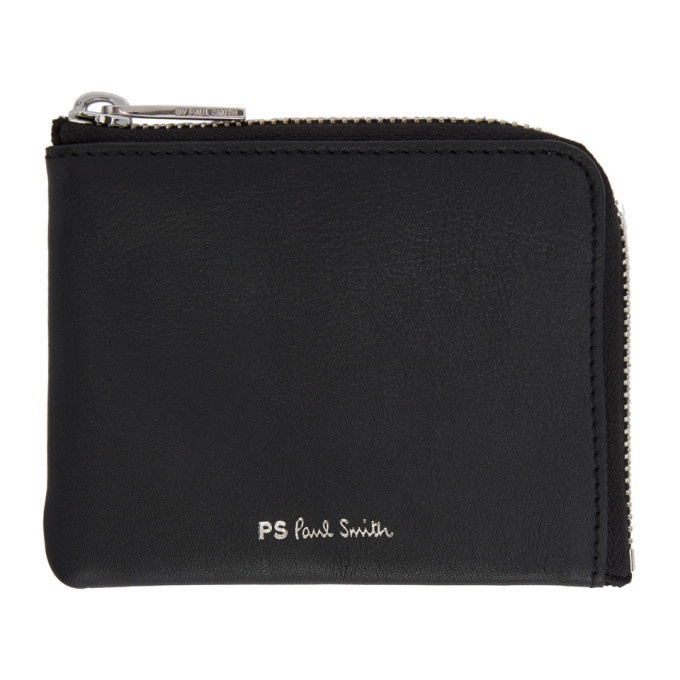 Photo: PS by Paul Smith Black PS Stripe CNR Zip Wallet