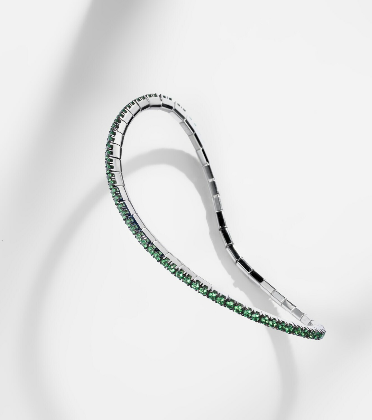 Bucherer Fine Jewellery 18kt white gold bracelet with tsavorites