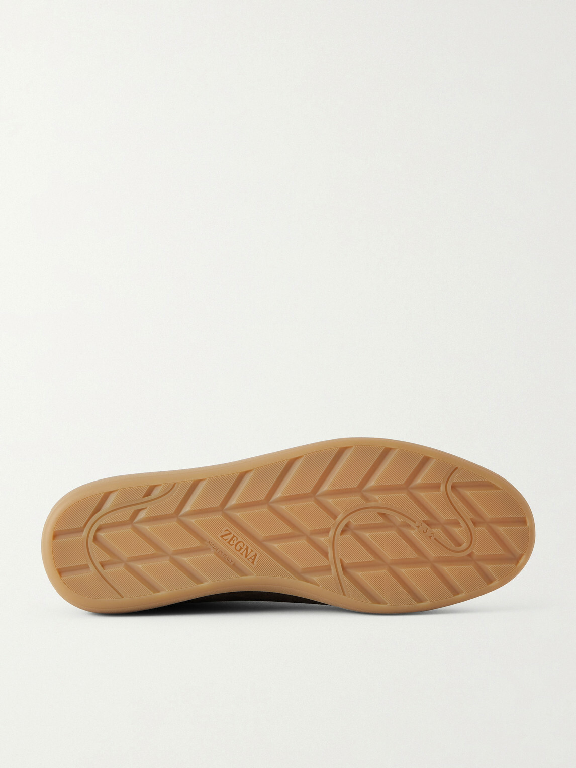 Zegna - 232 Leather-Trimmed Suede Sneakers - Brown