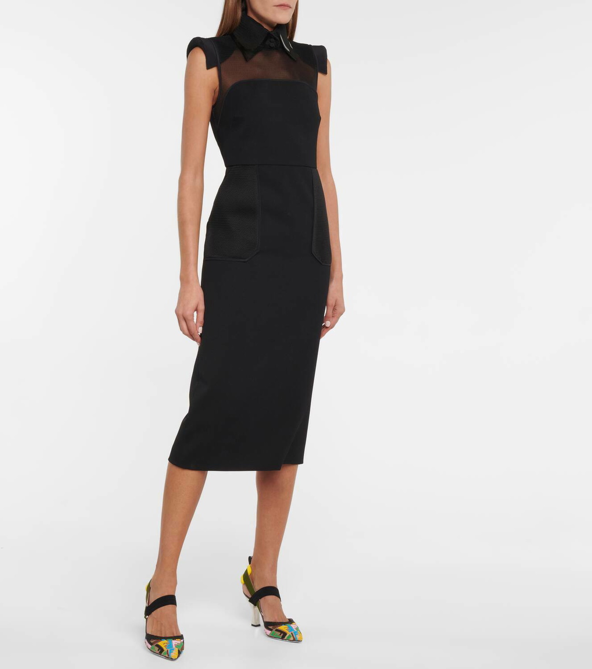 Fendi Wool shirt midi dress