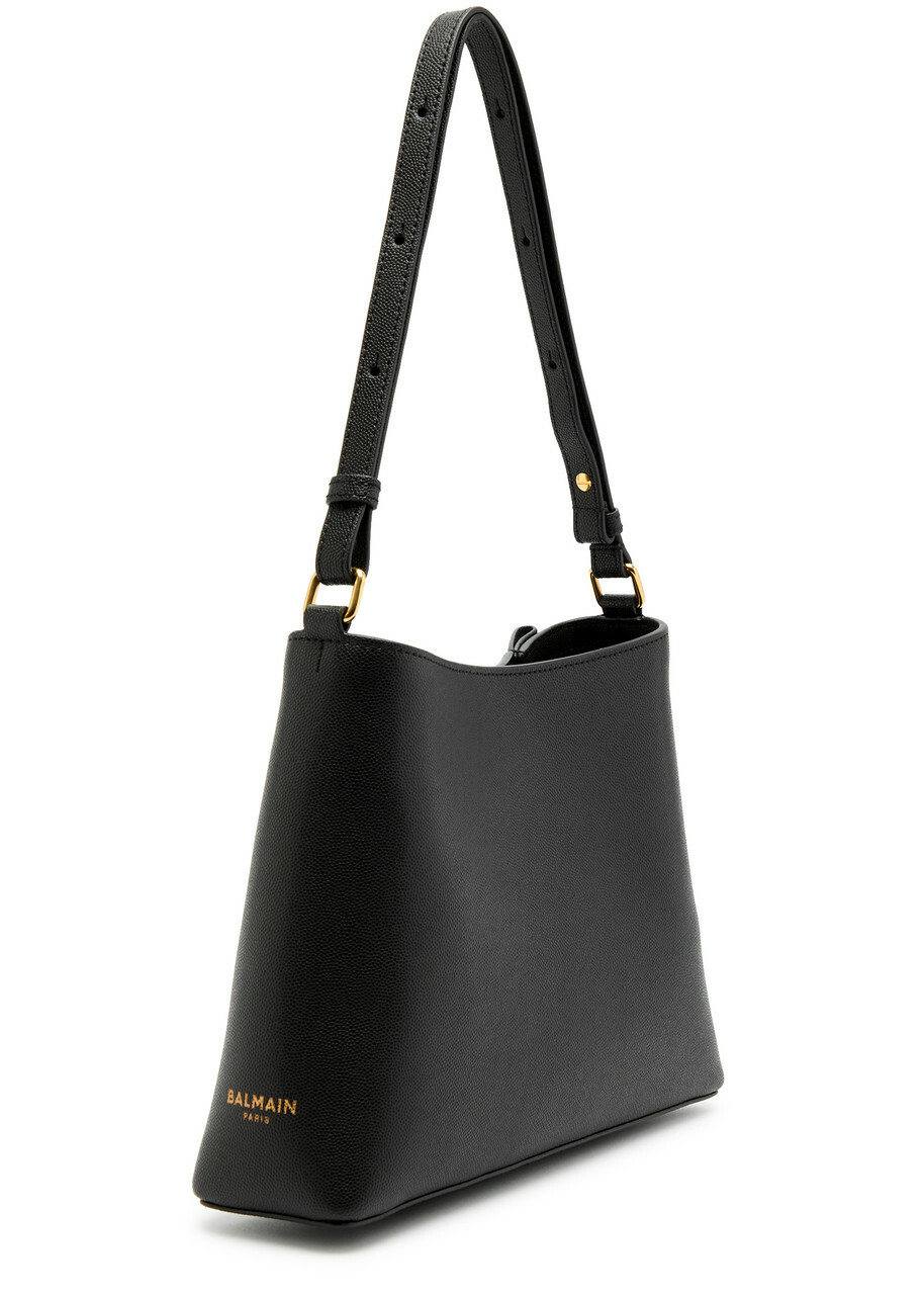 Balmain Emblème Leather Shoulder bag - Black - One Size Balmain