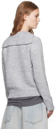 We11done Gray Sailor Cardigan