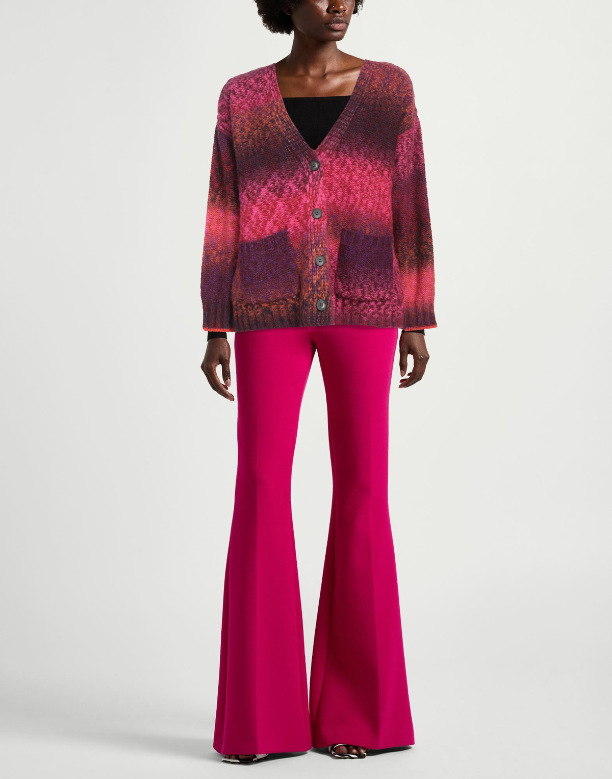 Raquel Allegra Womens Cardigan Fuchsia