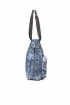 Diesel Tote bag in trompe l'oeil denim - Crossbody Bags - Unisex - Blue