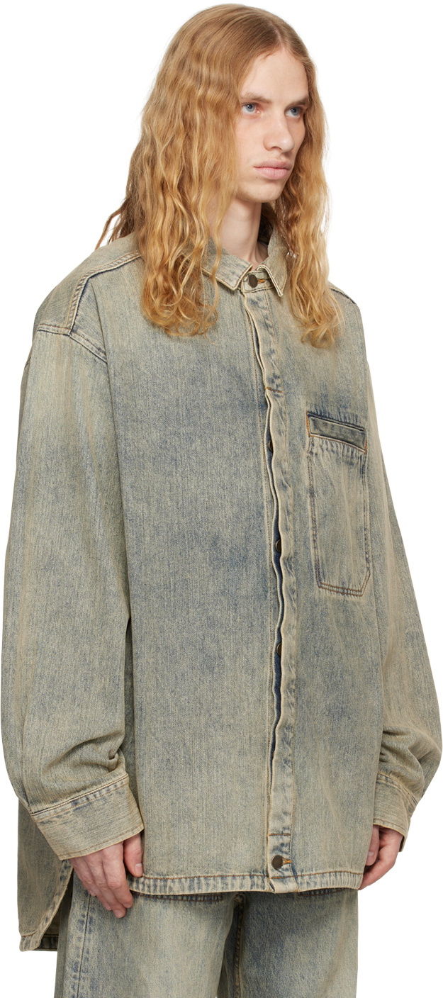 Entire Studios Blue Herculean Denim Shirt Entire Studios
