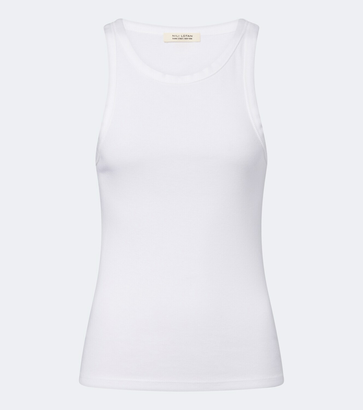 Nili Lotan Jennifer ribbed-knit cotton tank top