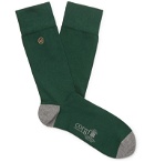 Kingsman - Colour-Block Cotton-Blend Socks - Green