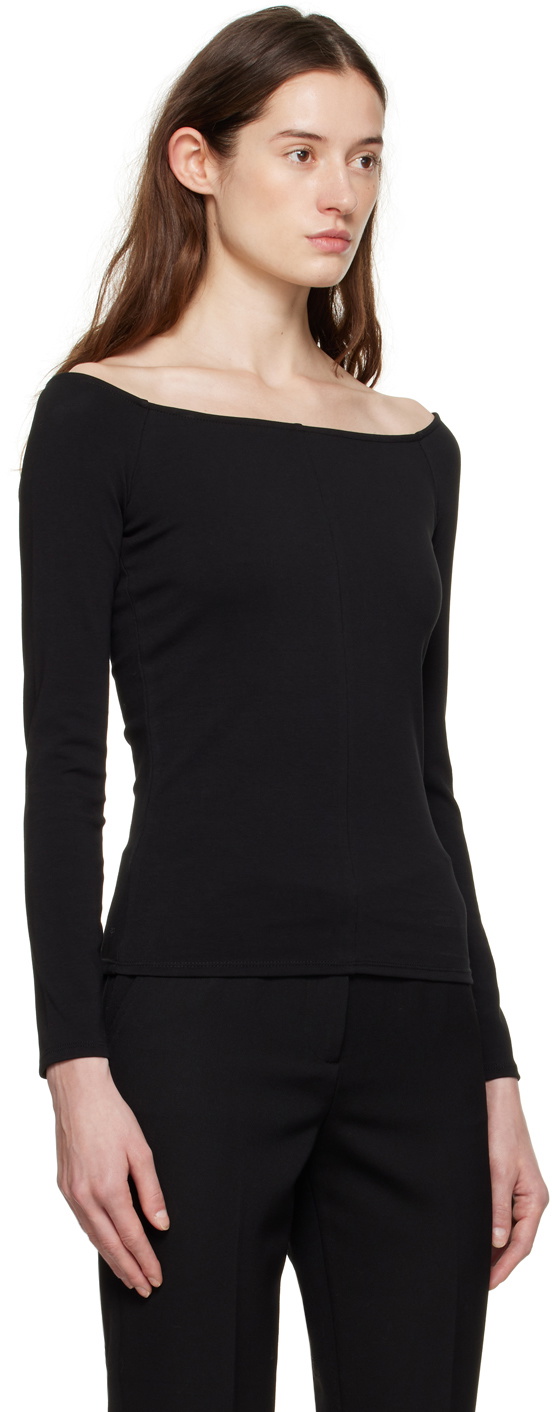 ANINE BING Black Vea Long Sleeve T-Shirt ANINE BING