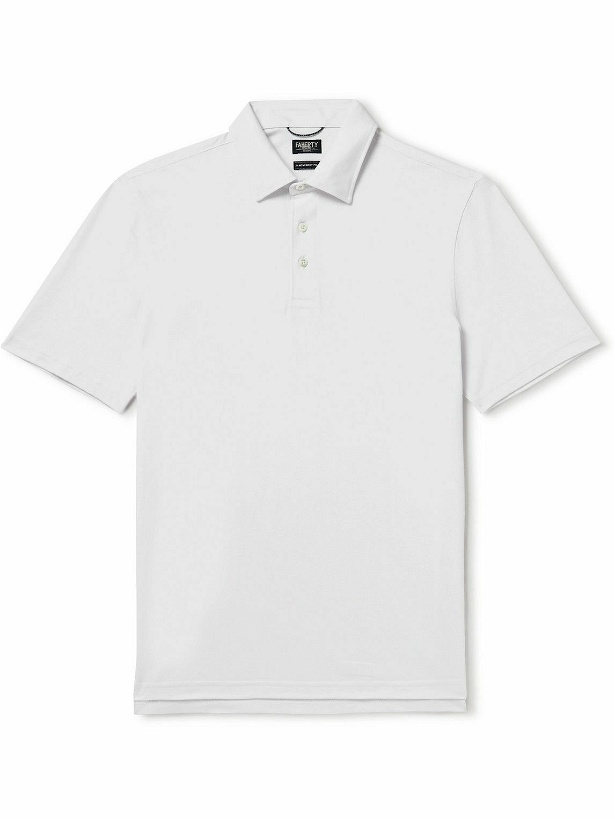Photo: Faherty - Movement Pima Cotton-Blend Piqué Polo Shirt - White