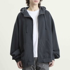 Maison Margiela Men's Numbers Oversized Zip Hoodie in Washed Black