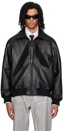 1017 ALYX 9SM Black Appliqué Leather Jacket