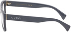 Gucci Gray Square Glasses