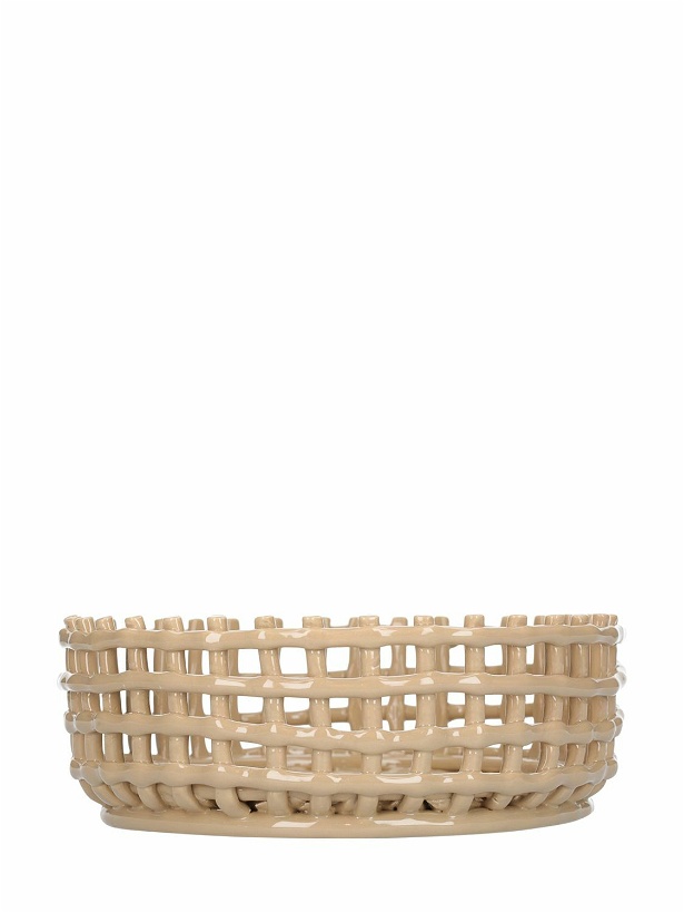 Photo: FERM LIVING Glazed Ceramic Basket Centerpiece