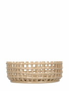 FERM LIVING Glazed Ceramic Basket Centerpiece