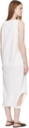 MM6 Maison Margiela White Multi Wear Cotton Jersey Midi Dress