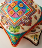 Etro Embroidered cotton cushion