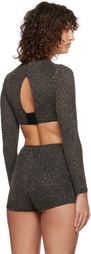 Beaufille Black & Gold Ariel Blouse