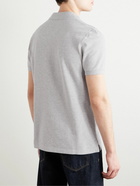 Maison Kitsuné - Logo-Appliquéd Cotton-Piqué Polo Shirt - Gray