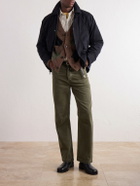 Corridor - Brushed Argyle Jacquard-Knit Cardigan - Brown