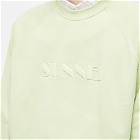 Sunnei Men's Classic Logo Embroidered Crew Sweat in Mint