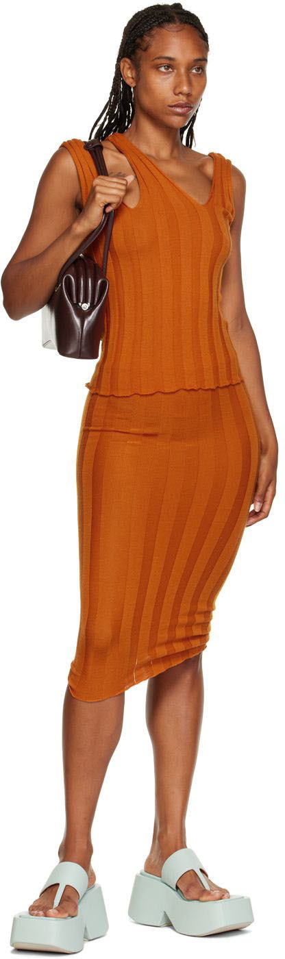 Baserange Orange Adler Midi Skirt Baserange