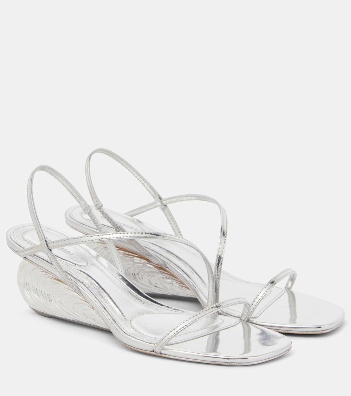 Simkhai Bridget patent leather wedge sandals