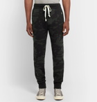 Todd Snyder Champion - Slim-Fit Tapered Camouflage-Print Loopback Cotton-Jersey Sweatpants - Black