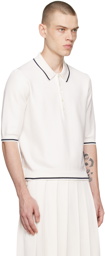 Thom Browne White Tipping Polo