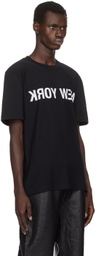 Helmut Lang Black 'New York' Seatbelt T-shirt
