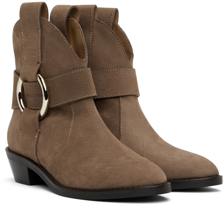 【 See by Chloe 】Brown New Ring Line ブーツ See by Chloé Brown New Ring Line Boots Chloe