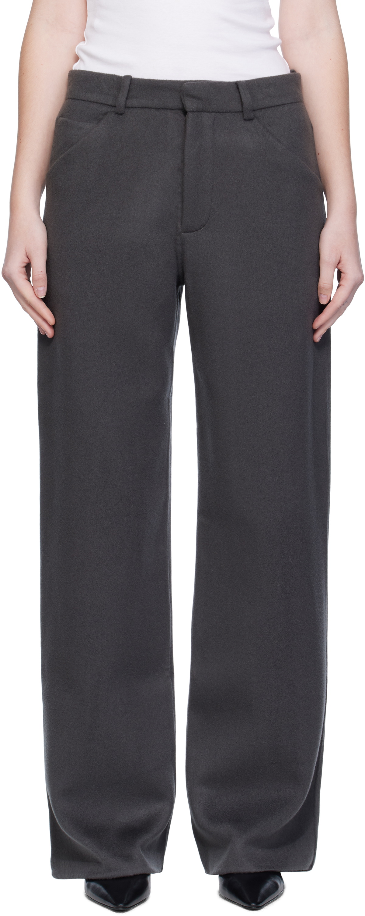 Arch The Gray Handmade Wool Cashmere Trousers