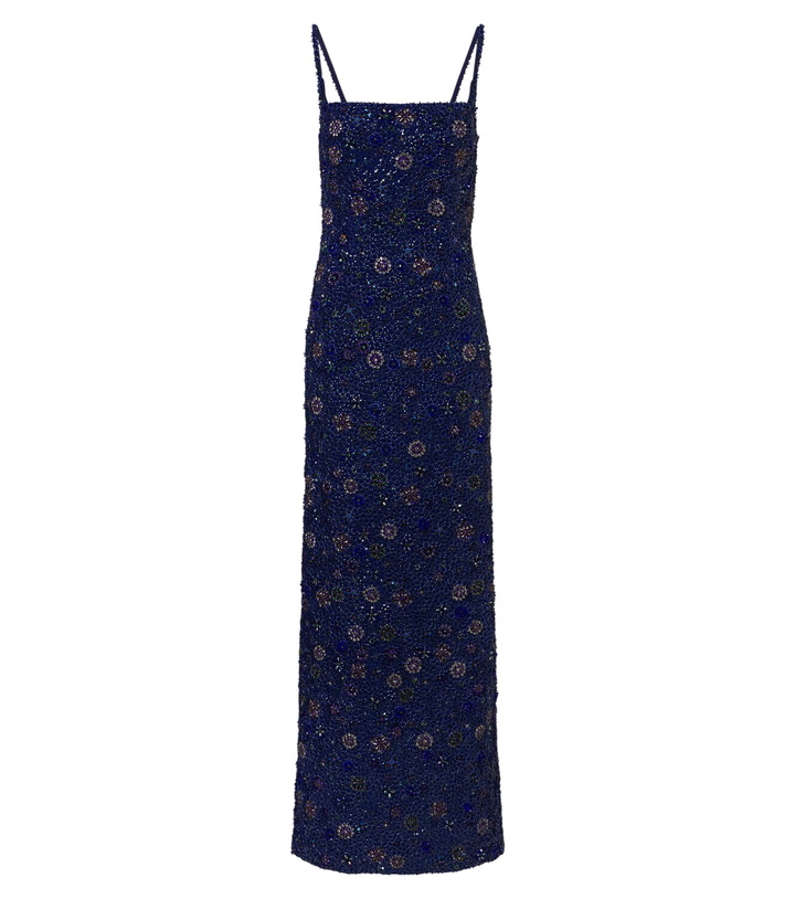 Photo: Là Fuori Crystal Midnight sequined silk minidress