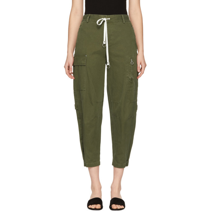 Photo: T by Alexander Wang Green Twill Cargo Pants